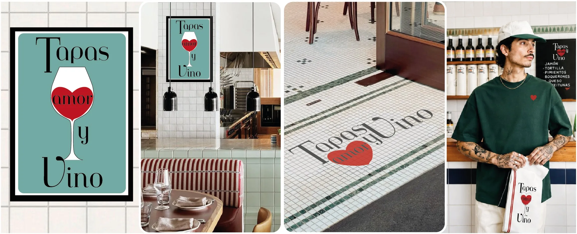 Planche arts graphiques pour Tapas amor y vino